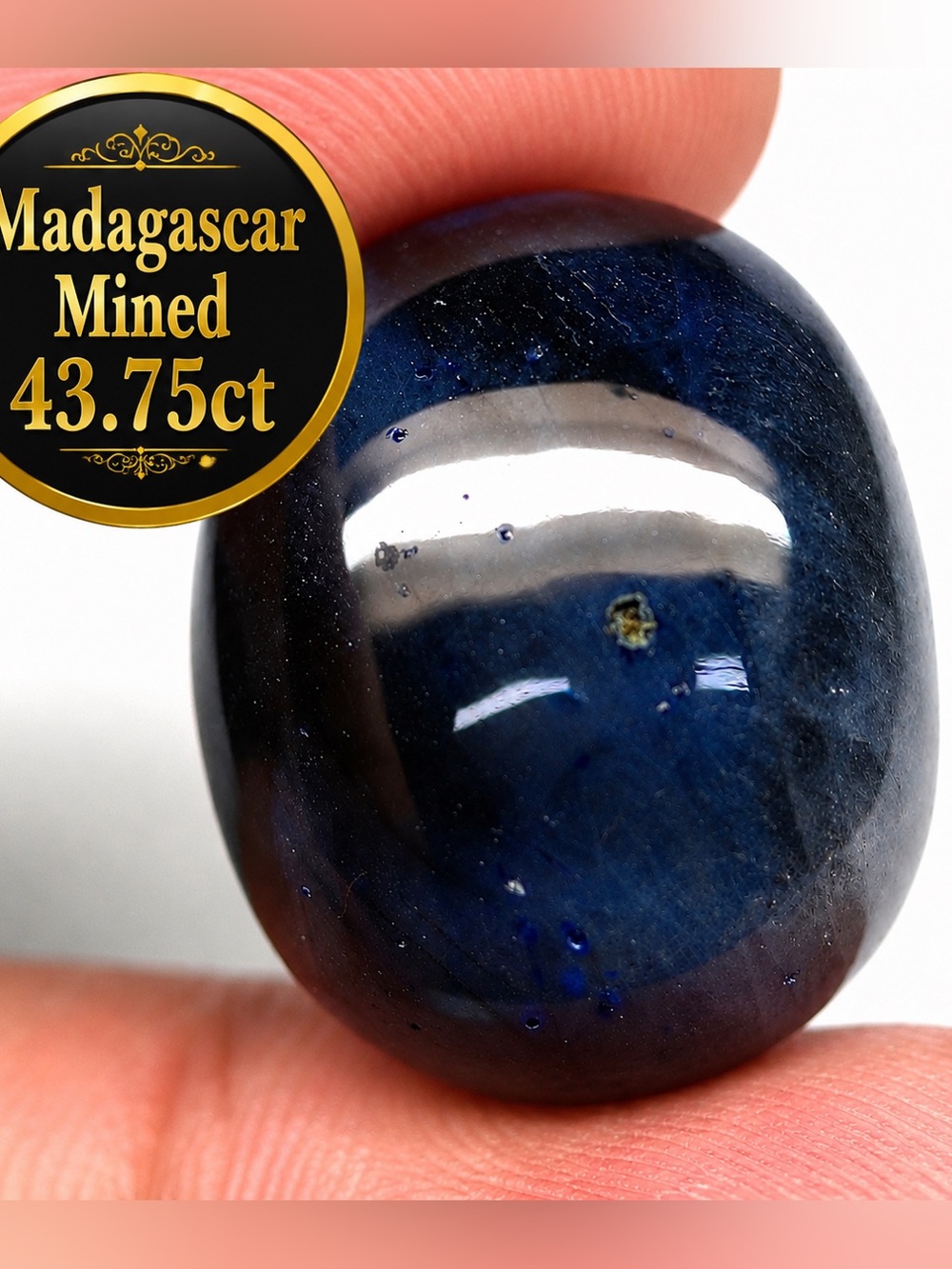 Natural Sapphire‼️ Loose/ Raw -Unheated no treatment cabochan 43.75ct Blue